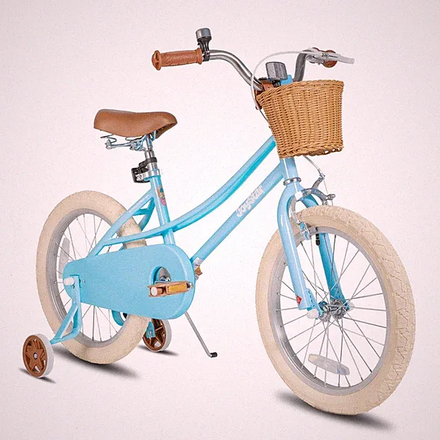 18 inch Girls Bike Ages 5-8 Years Old (43"-59" Tall), Bike with Training Whee...
