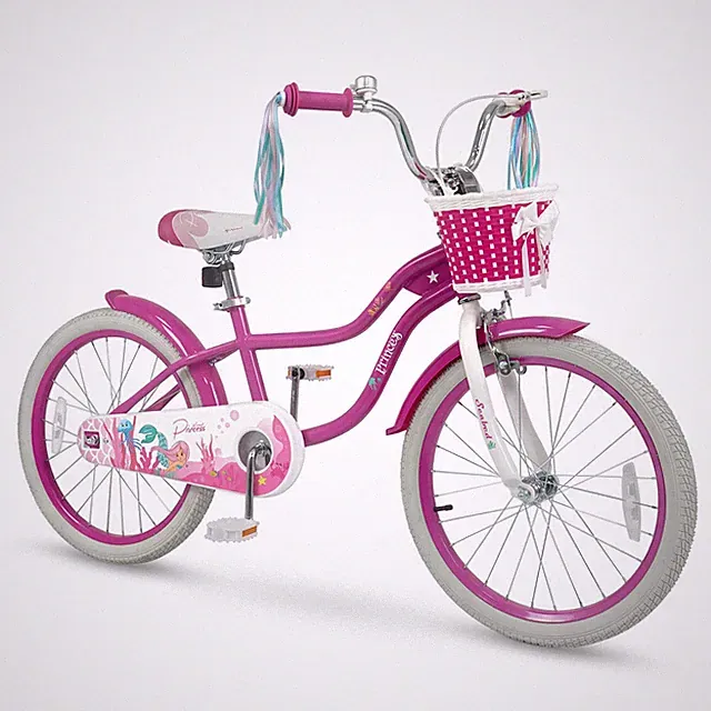20” Girls Bike w/Removable Basket, Streamers, Hand Brake & Coaster Brake, Saddle