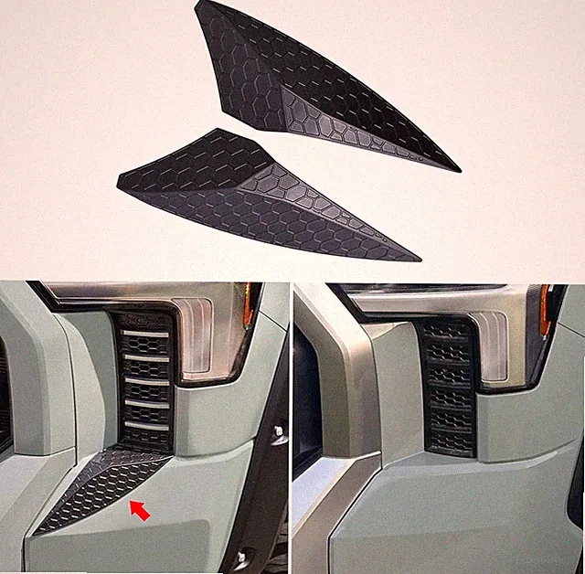2022-26 Tundra Front Side Headlight Grille Patch Decors–Compatible
