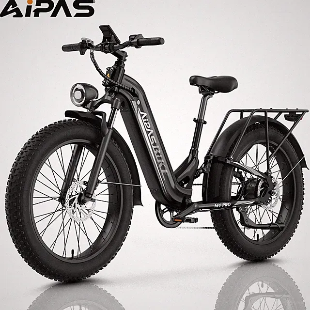 26" Fat Tire 1800W Peak Electric Bike for Adults Off-Road Mountain Hunting Bike