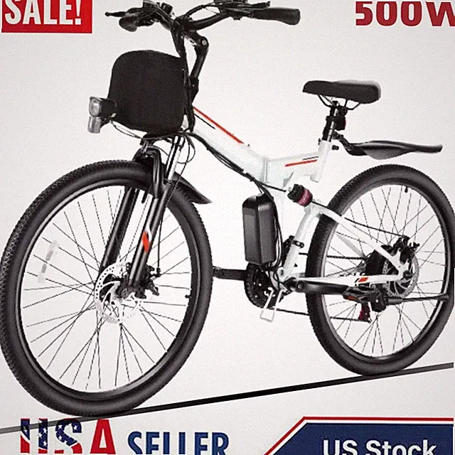 26inch Folding City Mountain Bicycle Electric Bike E-bike with Removale Battery~