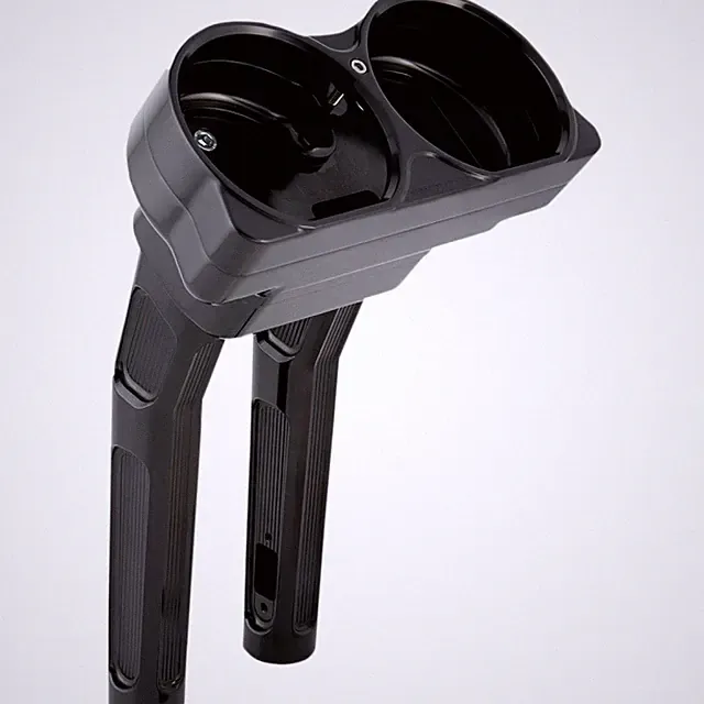 Arlen Ness Method Kickback Risers - 10in - Black Motorcycle Street Bike 520-032