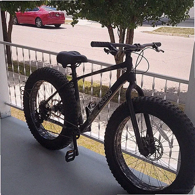 Ascend SACE Black Fat Bike 26 in 7-Speed Mechanical Disc Brakes Flat Bar