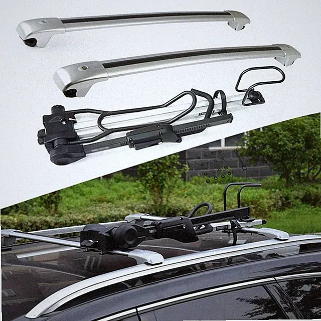 Cross Bar + Bicycle Rack Mounted Trunk Set Fits For Ford Explorer 2020-2024