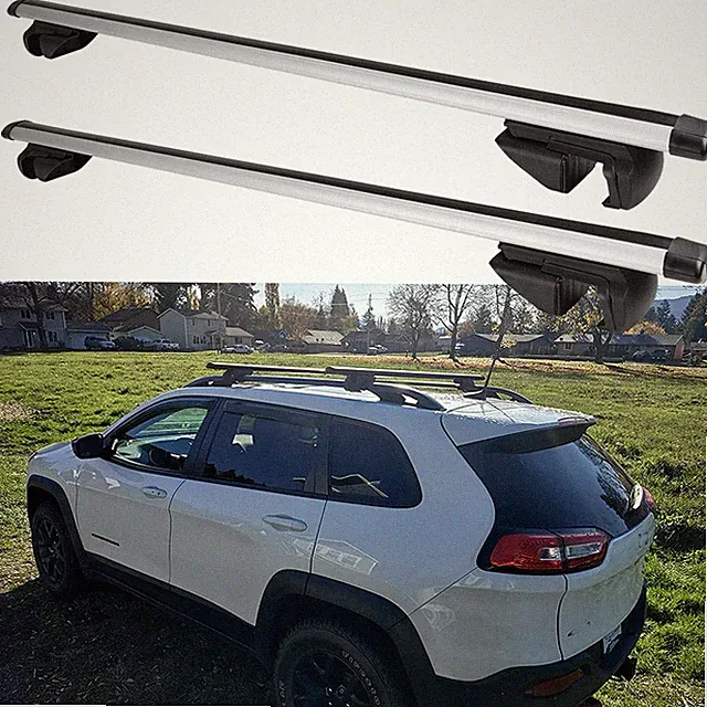 For 2014-2023 Jeep Cherokee 53" Roof Rack Cross Bars Kayak Cargo Bicycle Carrier