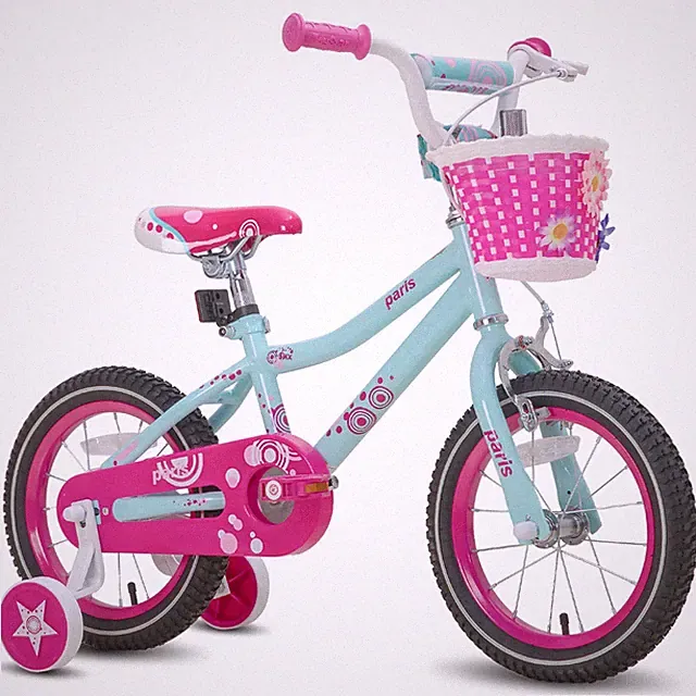 JOYSTAR Paris Girls Bike with Training Wheels for Toddlers & Kids (3-8), 14"-18"