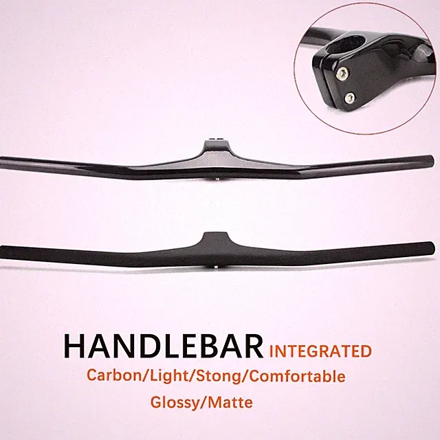 Mountain Bicycle Handlebar Integrated Carbon Matte Glossy Width 660 ~ 800mm