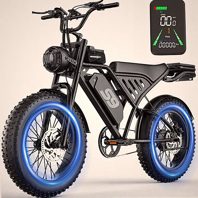 UPGRADED FAT TIRE ADULTS ELECTRIC BIKE 3000W 20" 34MPH MOUNTAIN EBIKE BRAND NEW