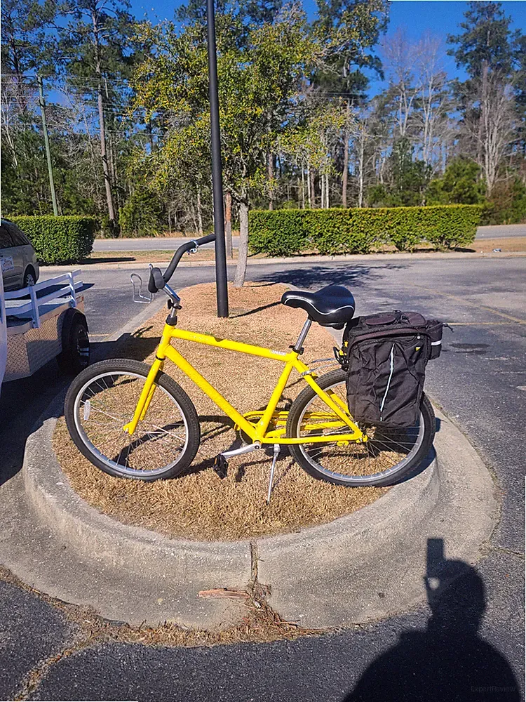 Used Beach Cruiser : Sun Bicycles Boardwalk Yellow w/Topeak Rack & bag, bell